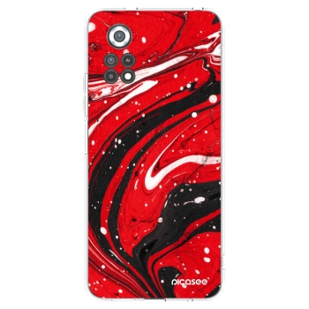 Picasee silikonový průhledný obal pro Xiaomi Poco X4 Pro 5G - Red black