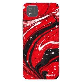 Picasee silikonový průhledný obal pro Realme C11 (2021) - Red black
