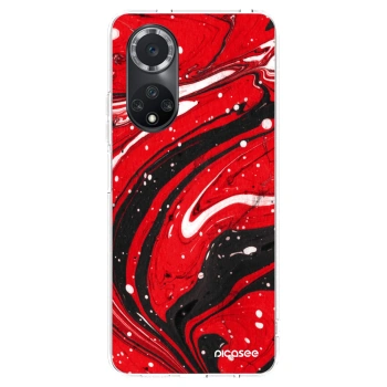 Picasee silikonový průhledný obal pro Huawei Nova 9 SE - Red black