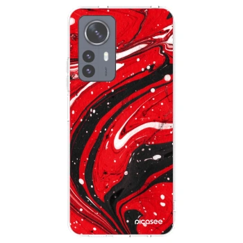 Picasee silikonový průhledný obal pro Xiaomi 12 Pro - Red black