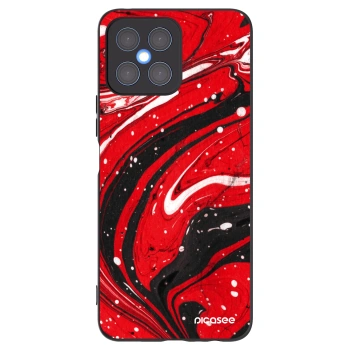 Picasee silikonový černý obal pro Honor X8 4G - Red black