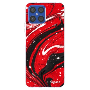 Picasee silikonový průhledný obal pro Honor X8 4G - Red black