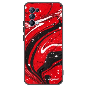 Picasee silikonový černý obal pro OPPO Reno 5 5G - Red black