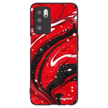 Picasee silikonový černý obal pro OPPO A16s - Red black
