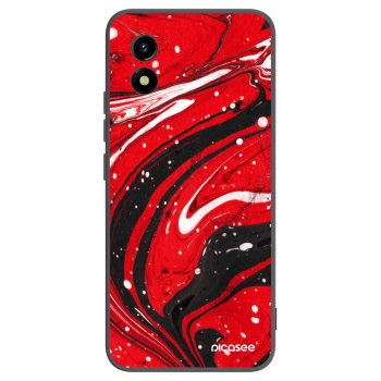Picasee silikonový černý obal pro Vivo Y01 - Red black