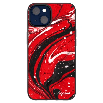 Picasee silikonový černý obal pro Apple iPhone 14 - Red black