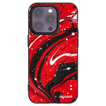 Picasee silikonový černý obal pro Apple iPhone 14 Pro - Red black