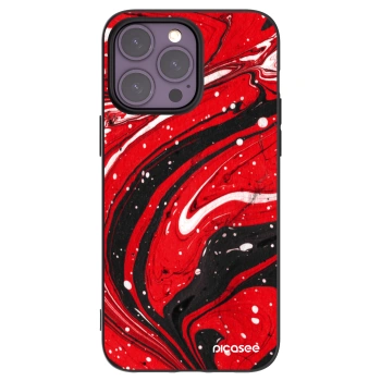 Picasee silikonový černý obal pro Apple iPhone 14 Pro Max - Red black