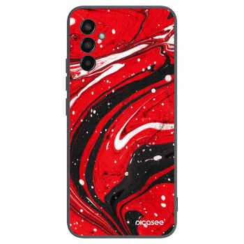 Picasee silikonový černý obal pro Samsung Galaxy M13 M135F - Red black