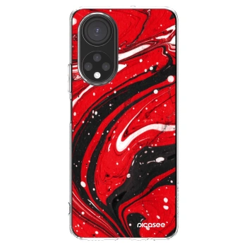 Picasee silikonový průhledný obal pro Honor X7 - Red black