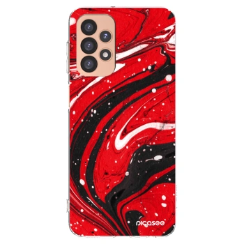 Picasee silikonový průhledný obal pro Samsung Galaxy A23 A236B 5G - Red black