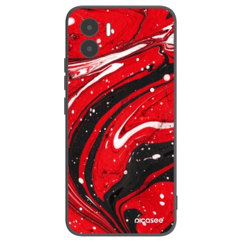 Picasee silikonový černý obal pro Xiaomi Redmi A1 - Red black