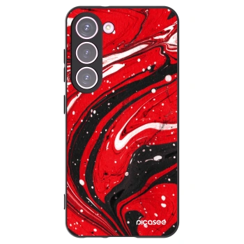 Picasee silikonový černý obal pro Samsung Galaxy S23 5G - Red black