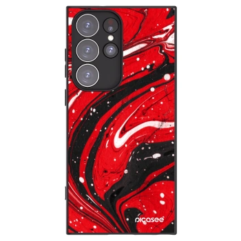 Picasee silikonový černý obal pro Samsung Galaxy S23 Ultra 5G - Red black