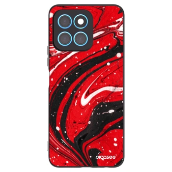 Picasee silikonový černý obal pro Honor X8 5G - Red black