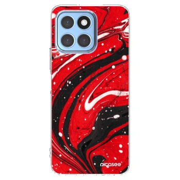 Picasee silikonový průhledný obal pro Honor X8 5G - Red black
