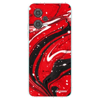 Picasee silikonový průhledný obal pro Xiaomi Poco X5 - Red black