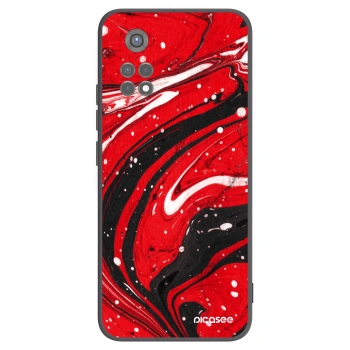 Picasee silikonový černý obal pro Xiaomi Redmi Note 11S 5G - Red black