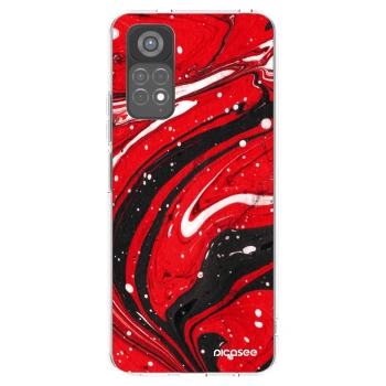 Picasee silikonový průhledný obal pro Xiaomi Redmi Note 11S 5G - Red black