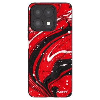 Picasee silikonový černý obal pro Honor X8a - Red black