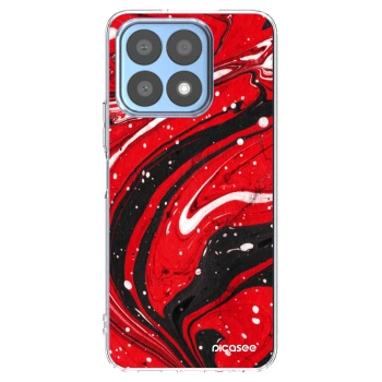 Picasee silikonový průhledný obal pro Honor X8a - Red black
