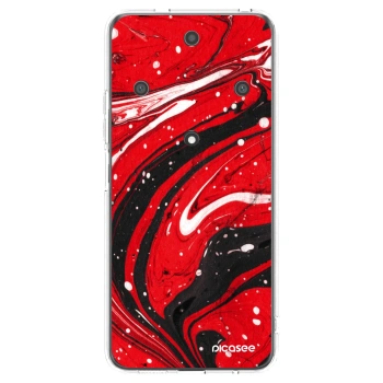 Picasee silikonový průhledný obal pro Honor Magic5 Lite 5G - Red black