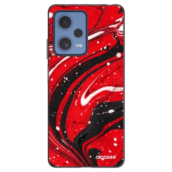 Picasee silikonový černý obal pro Xiaomi Redmi Note 12 Pro 5G - Red black