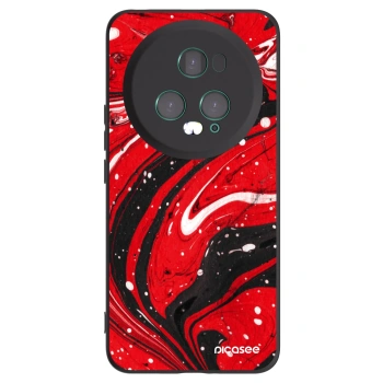 Picasee silikonový černý obal pro Honor Magic5 Pro - Red black