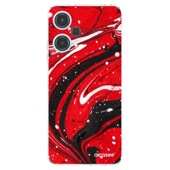 Picasee silikonový průhledný obal pro Xiaomi Poco F5 - Red black