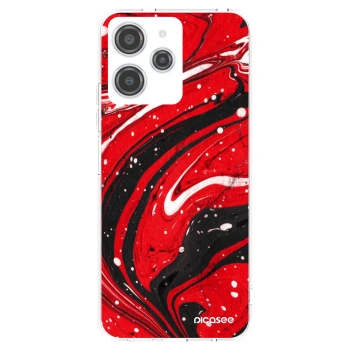 Picasee silikonový průhledný obal pro Xiaomi Redmi 12 4G - Red black