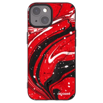 Picasee silikonový černý obal pro Apple iPhone 15 - Red black