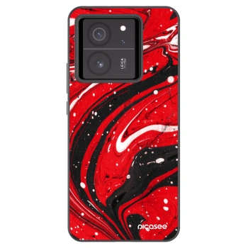 Picasee silikonový černý obal pro Xiaomi 13T - Red black