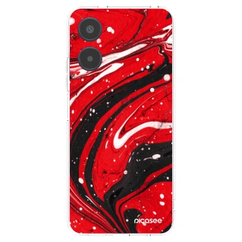 Picasee silikonový průhledný obal pro Realme 10 4G - Red black