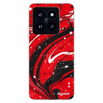 Picasee silikonový průhledný obal pro Xiaomi 14 Pro - Red black