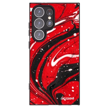 Picasee silikonový černý obal pro Samsung Galaxy S24 Ultra S928B 5G - Red black