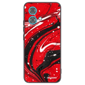 Picasee silikonový černý obal pro Motorola Edge 40 Neo - Red black