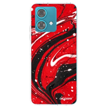 Picasee silikonový průhledný obal pro Motorola Edge 40 Neo - Red black
