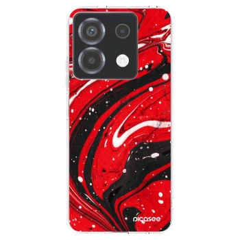 Picasee silikonový průhledný obal pro Xiaomi Poco X6 - Red black