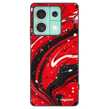 Picasee silikonový černý obal pro Xiaomi Redmi Note 13 5G - Red black