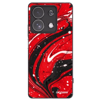 Picasee silikonový černý obal pro Xiaomi Redmi Note 13 Pro 4G - Red black