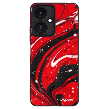 Picasee silikonový černý obal pro Xiaomi Redmi 13C 5G - Red black
