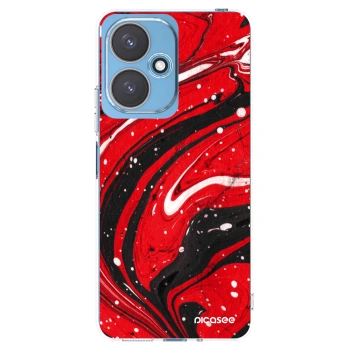 Picasee silikonový průhledný obal pro Xiaomi Redmi 13C 5G - Red black