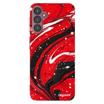 Picasee silikonový průhledný obal pro Samsung Galaxy A05s A057G - Red black