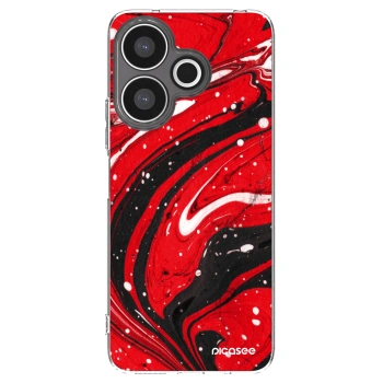 Picasee silikonový průhledný obal pro Xiaomi Redmi 13 4G - Red black