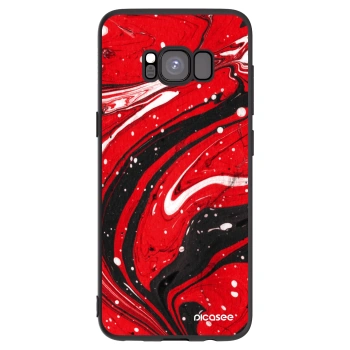 Picasee silikonový černý obal pro Samsung Galaxy S8 G950F - Red black