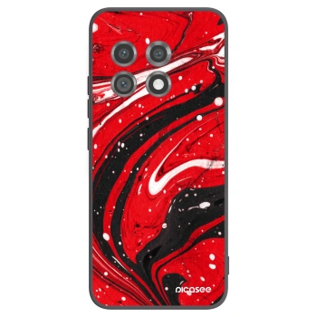 Picasee silikonový černý obal pro OnePlus 11 5G - Red black