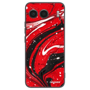 Picasee silikonový černý obal pro OnePlus Nord 4 - Red black