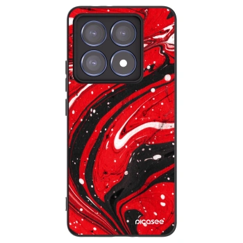 Picasee silikonový černý obal pro Xiaomi 14T Pro - Red black