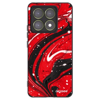 Picasee silikonový černý obal pro Xiaomi 14T - Red black