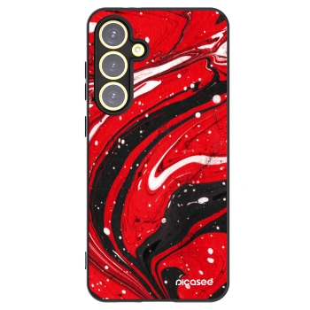 Picasee silikonový černý obal pro Samsung Galaxy S24 FE S721B - Red black